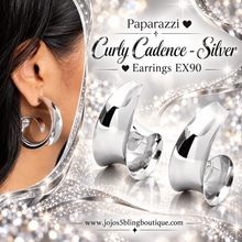 Load image into Gallery viewer, Paparazzi ♥ Curly Cadence - Silver ♥ Earrings EX90