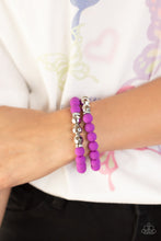 Load image into Gallery viewer, Paparazzi ♥ Dip and Dive Bracelet &amp; Summer Splash Necklace ♥ Purple Set S95