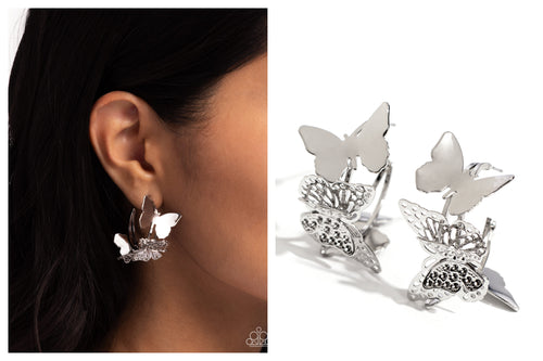 Paparazzi ♥ No WINGS Attached - Silver ♥ Post E1327