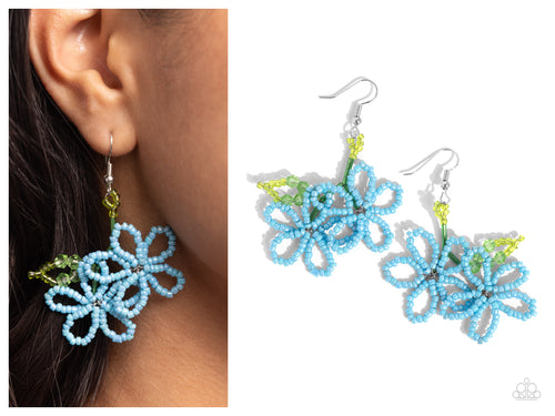 Paparazzi ♥ Beaded Blooms - Blue ♥ E1384