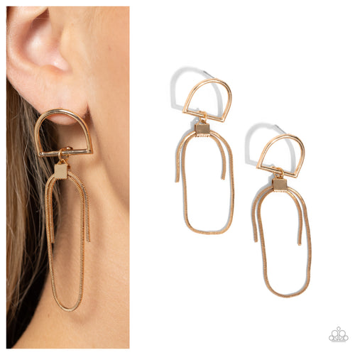 Paparazzi ♥ Minimalistic Maven - Gold ♥ Post E1397