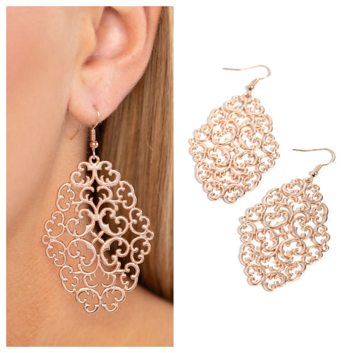 Paparazzi ♥ Contemporary Courtyards - Rose Gold ♥ E1471