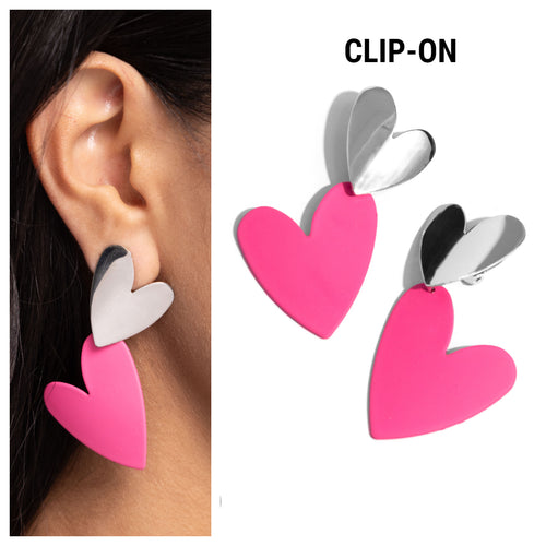 Paparazzi ♥ Romantic Occasion - Pink ♥ Clip-On E1490