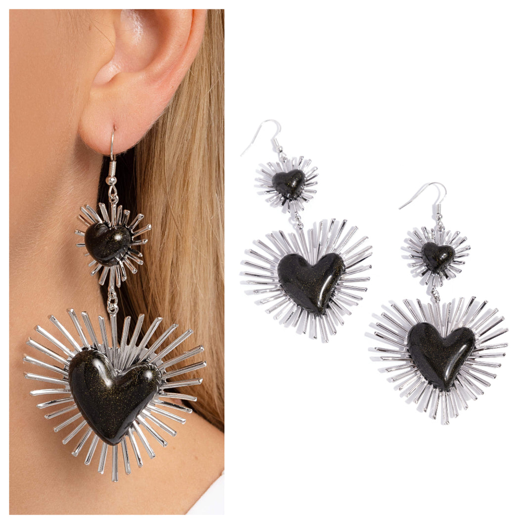 Paparazzi ♥ Sunburst Sweethearts - Black ♥ E1515