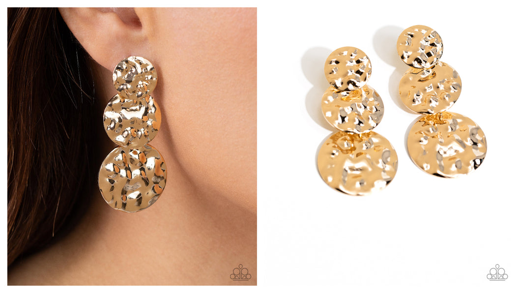 Paparazzi ♥ Triple Threat Texture - Gold ♥ Post E1554