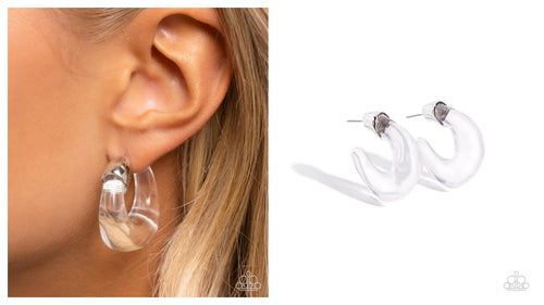 Paparazzi ♥ Clear Charm - White ♥ Post E1607