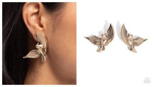 Paparazzi ♥ Bird of PLAY - Gold ♥ Post E1648