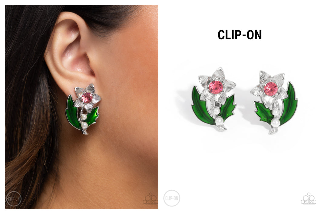 Paparazzi ♥ Gardening Guest - Pink ♥ Clip-On E1654