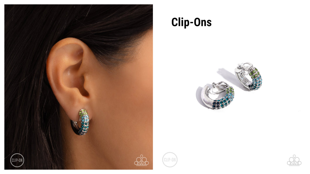 Paparazzi ♥ Ombré Observer - Blue ♥ Clip-On E1655