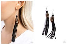 Load image into Gallery viewer, Paparazzi ♥ Feathered Festivity - Black ♥ E1663