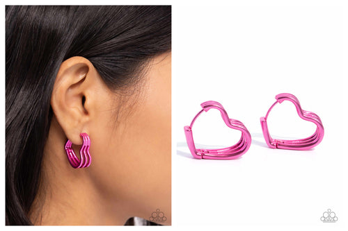 Paparazzi ♥ Memorable Love - Pink ♥ Hinge Post E1689