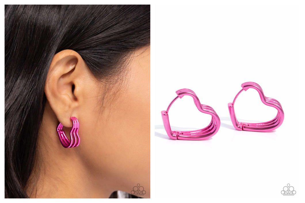 Paparazzi ♥ Memorable Love - Pink ♥ Hinge Post E1689
