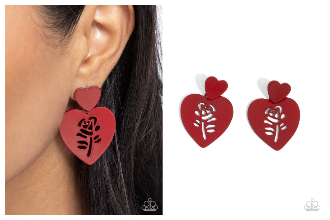 Paparazzi ♥ Showstopping Silhouette - Red ♥ Post E1690