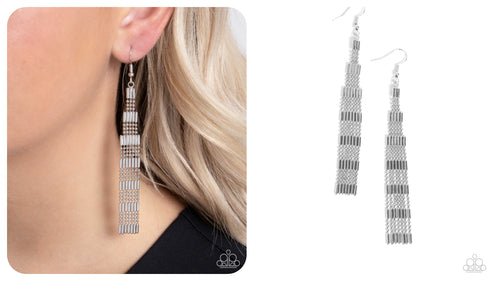 Paparazzi ♥ Empire State Etiquette - Silver ♥ E1728