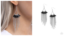 Load image into Gallery viewer, Paparazzi ♥ Fringe Feature - Black ♥ E1752