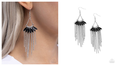 Paparazzi ♥ Fringe Feature - Black ♥ E1752