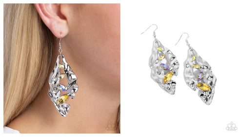 Paparazzi ♥ Hammered Hemisphere - Yellow ♥ E1769