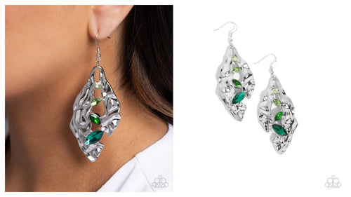 Paparazzi ♥ Hammered Hemisphere - Green ♥ E1781