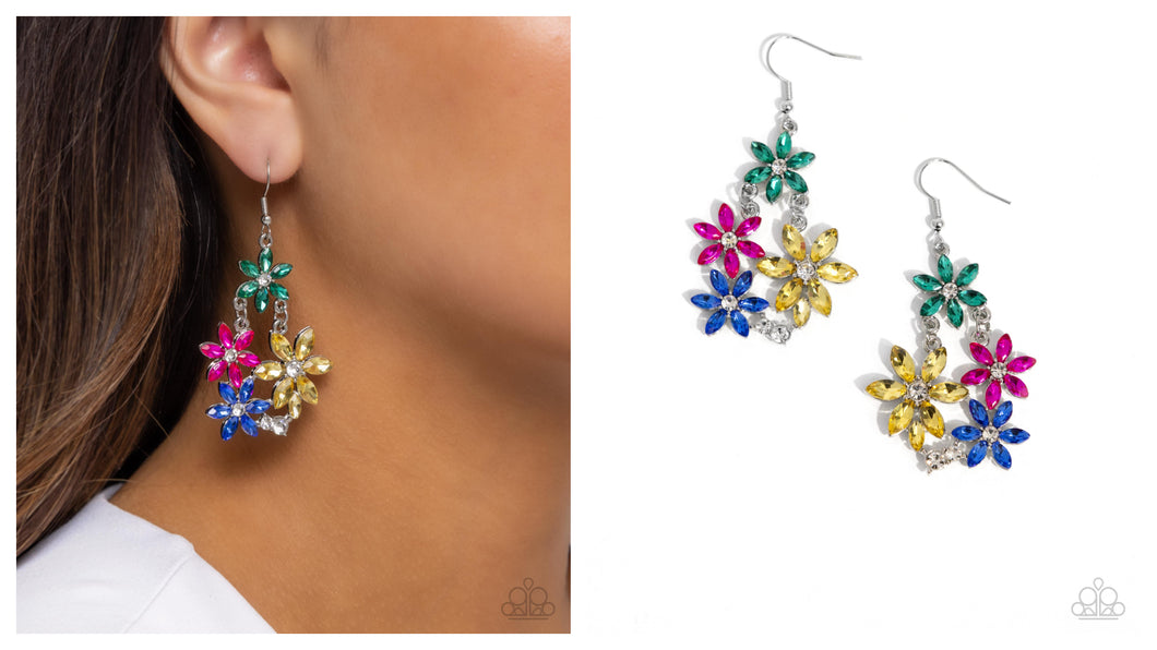 Paparazzi ♥ Floral Founder - Earrings ♥ E1801