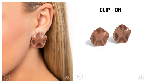 Paparazzi ♥ Destination Unknown - Copper ♥ Clip-On E1804