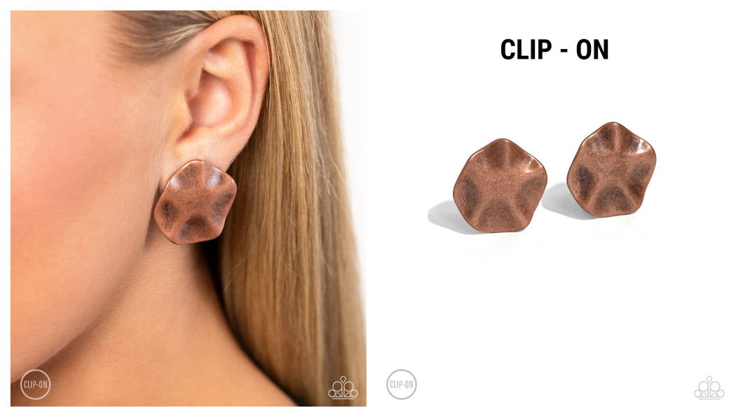 Paparazzi ♥ Destination Unknown - Copper ♥ Clip-On E1804