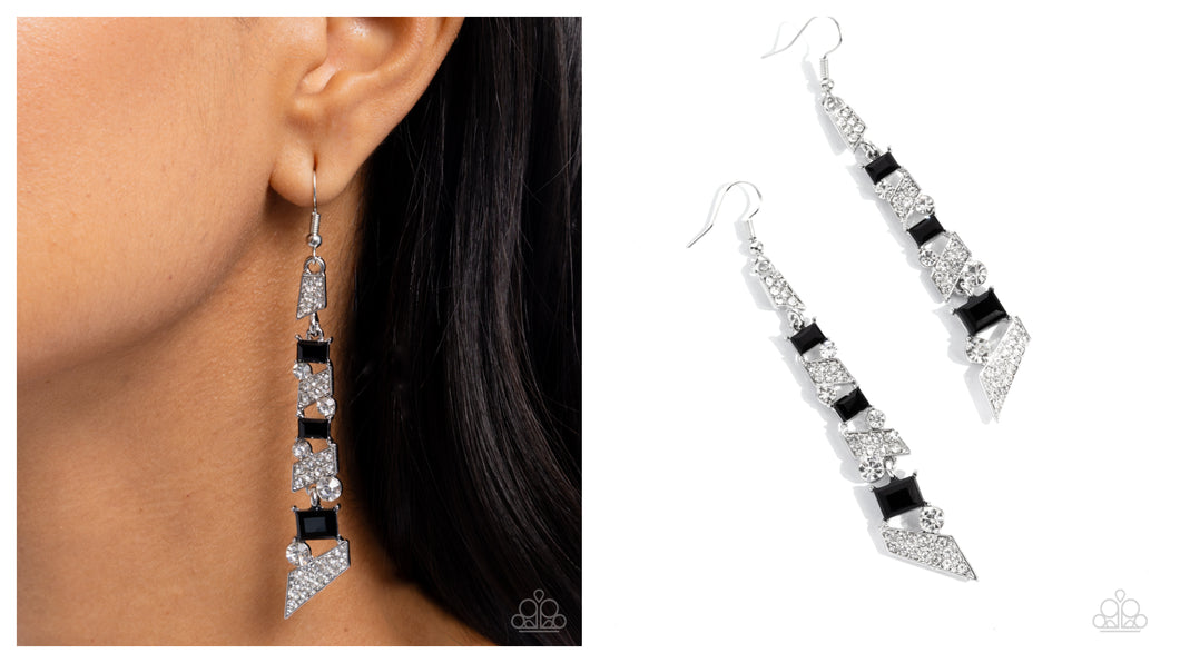 Paparazzi ♥ Cascading Cred - Black ♥ E1872