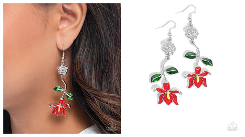 Paparazzi ♥ Floral Fractal - Red ♥ E1902