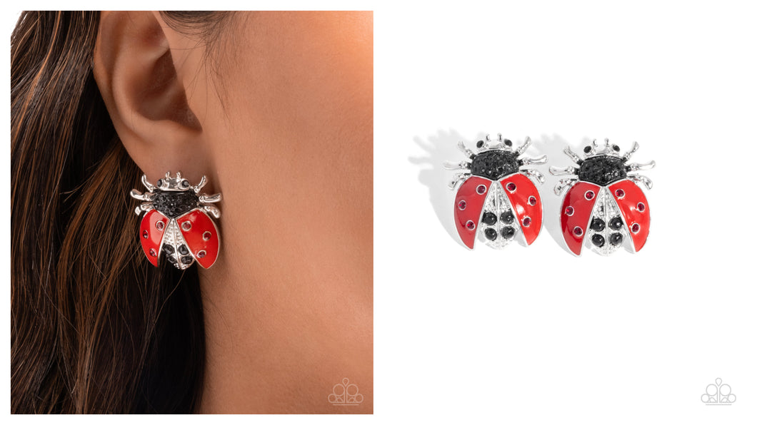 Paparazzi ♥ Lavish Ladybug - Red ♥ Post E1935