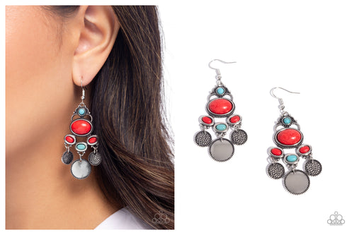 Paparazzi ♥ Chandelier Candor - Red ♥ E1958