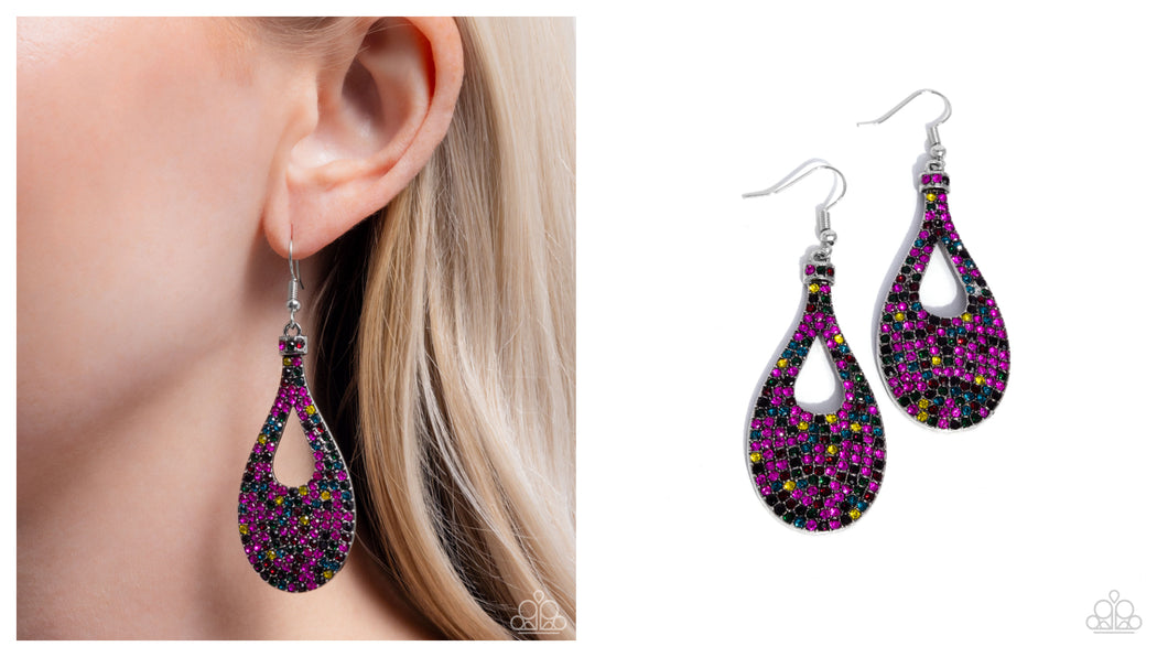 Paparazzi ♥ Teardrop Tremolo - Earrings ♥ E2038