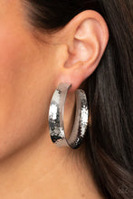 Load image into Gallery viewer, Paparazzi ♥ Fearlessly Flared - Silver ♥ E2232