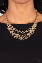 Load image into Gallery viewer, Paparazzi ♥ House of CHAIN - Gold ♥ Necklace EX18