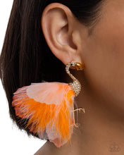 Load image into Gallery viewer, Paparazzi ♥ Feathered Flamingo - Orange ♥ Post E2006