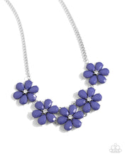 Load image into Gallery viewer, Paparazzi ♥ Floral Fun Necklace &amp; A Blast of Blossoms Earrings - Blue 2-piece Set ♥ $10 S153