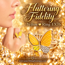 Load image into Gallery viewer, Paparazzi ♥ Fluttering Fidelity -Yellow ♥ Ring EX76