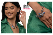 Load image into Gallery viewer, Paparazzi ♥  Seesaw Statement Necklace &amp; Seesaw Shimmer Bracelet - Blue  ♥ 2-Piece Set S178