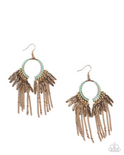 Load image into Gallery viewer, Paparazzi ♥ Free-Spirited Fringe - Green ♥ E1856