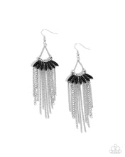 Load image into Gallery viewer, Paparazzi ♥ Fringe Feature - Black ♥ E1752