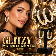Load image into Gallery viewer, Paparazzi ♥ GLITZY By Association - Gold ♥ Post Earrings EX20