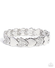 Load image into Gallery viewer, Paparazzi ♥ Handcrafted Heartthrob - Silver ♥ B1027