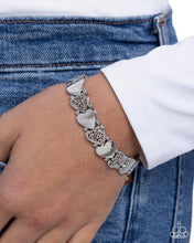 Load image into Gallery viewer, Paparazzi ♥ Handcrafted Heartthrob - Silver ♥ B1027