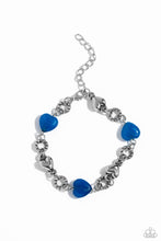 Load image into Gallery viewer, Paparazzi ♥ I Can Feel Your Heartbeat Bracelet  &amp; My HEARTBEAT Will Go On ♥ Blue Set S96