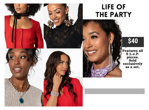 Paparazzi ♥ Life of the Party September 2024 (5 pack) ♥ LOP0924