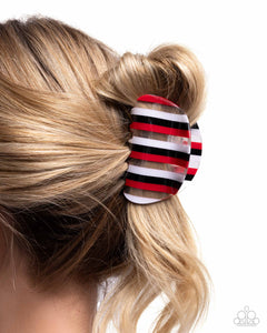 Paparazzi ♥ Linear Legato - Red ♥ Hair Clip C37