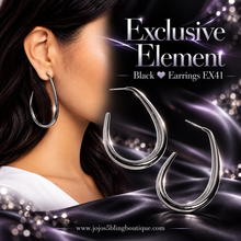 Load image into Gallery viewer, Paparazzi ♥ Exclusive Element - Black ♥ Earrings EX41