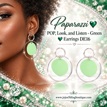 Load image into Gallery viewer, Paparazzi ♥ POP, Look, and Listen - Green ♥ Earrings DE16