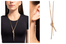 Load image into Gallery viewer, Paparazzi ♥ Knotted Keeper - Gold ♥ N2213