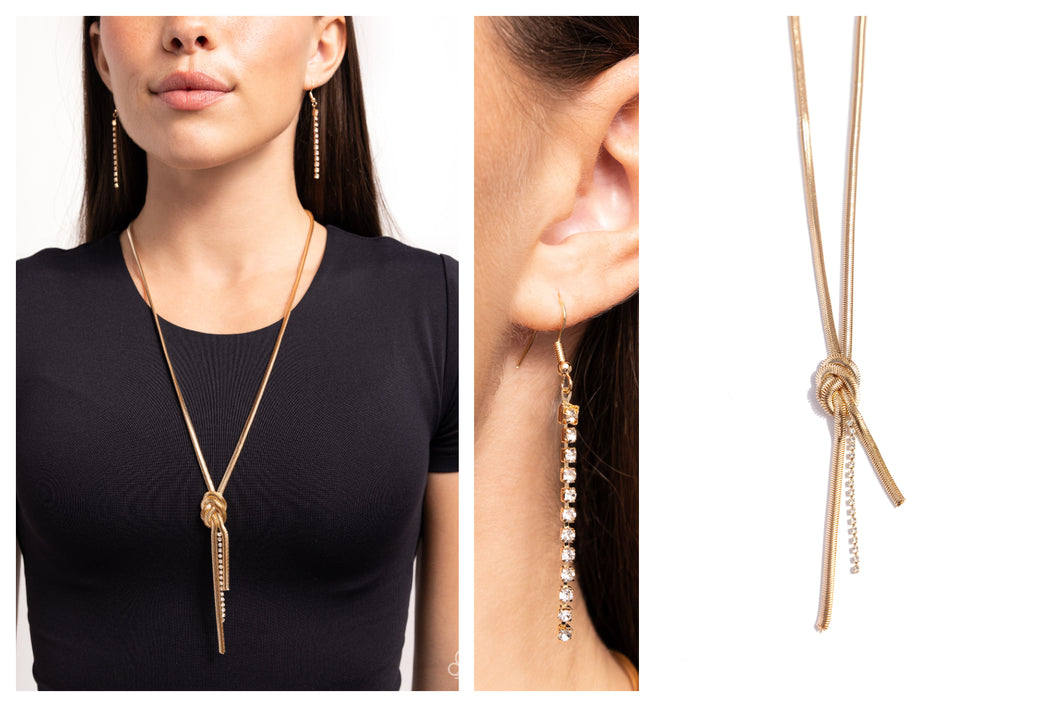 Paparazzi ♥ Knotted Keeper - Gold ♥ N2213