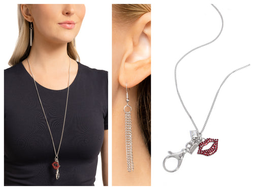 Paparazzi ♥ Read My Lips! - Red ♥ Lanyard N2333