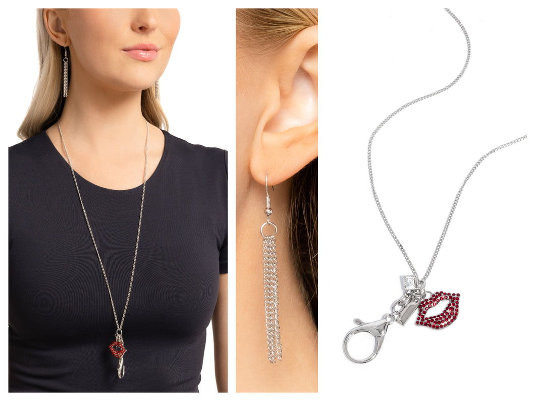 Paparazzi ♥ Read My Lips! - Red ♥ Lanyard N2333